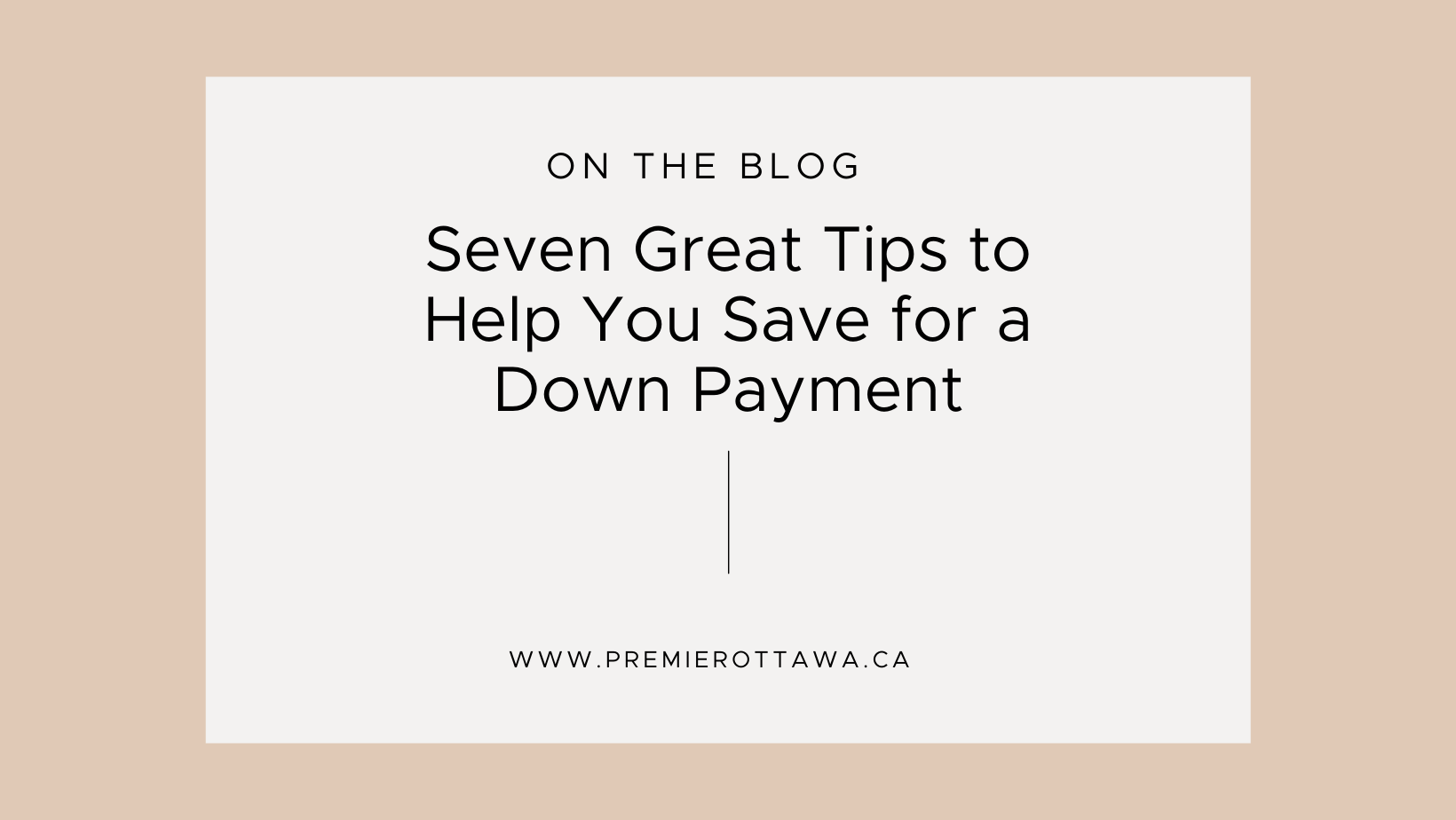 How much to on sale save for down payment