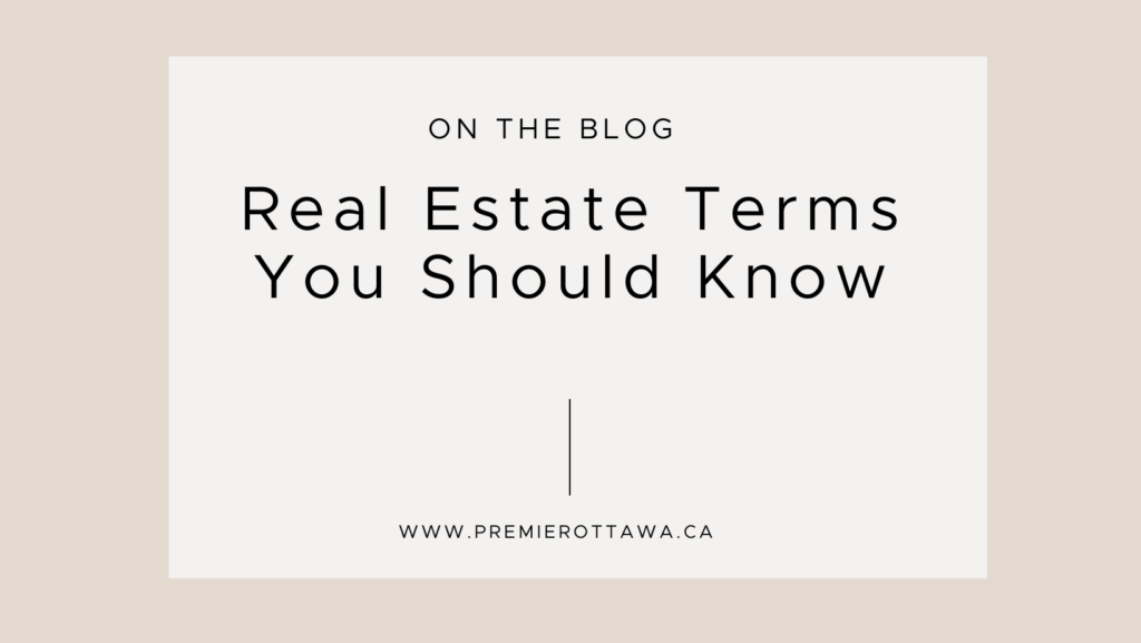 Canadian Real Estate Terms You Should Know