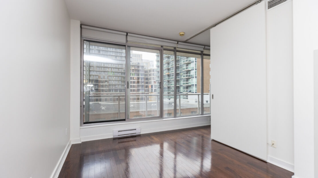 Modern lighting in living room of condo