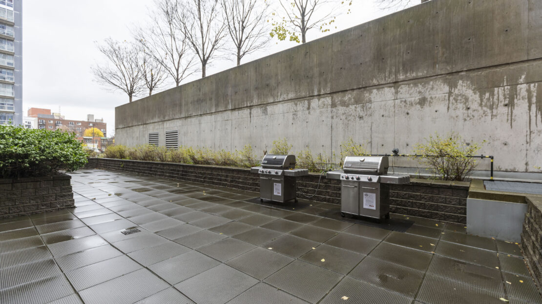 BBQ area in condo building at 383 Cumberland Street