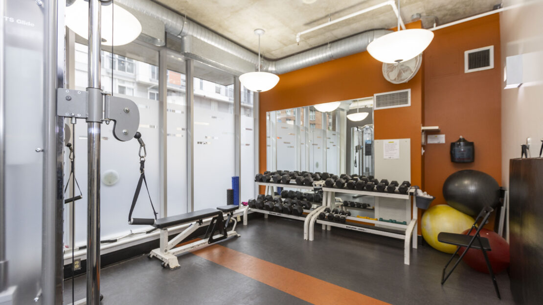 Gym at Byward Market condo building