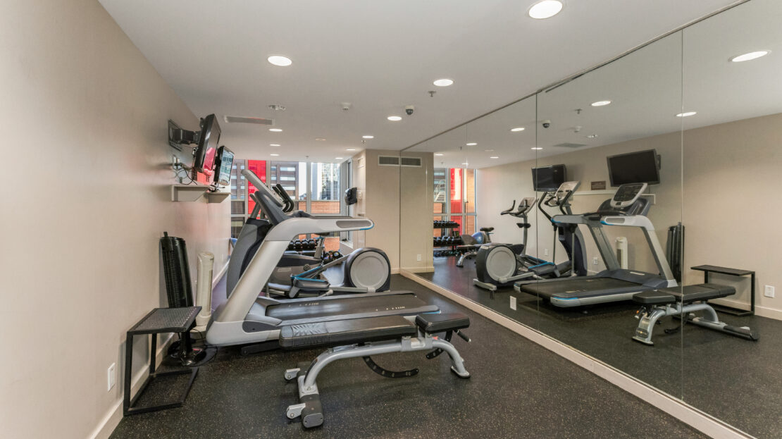 Well-equipped gym in Ottawa condo building