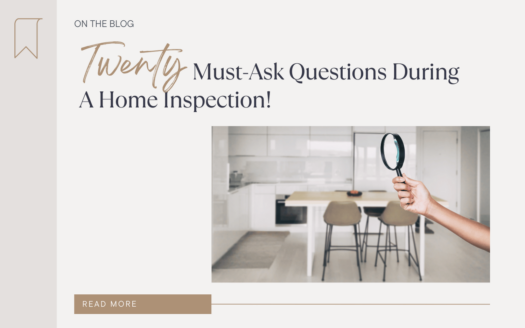 A list of 20 essential questions to ask during a home inspection for homebuyers.